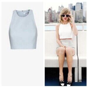 $225 NWOT Elizabeth and James Upton Cropped Crop Top~ Powder Blue~M~HOT!